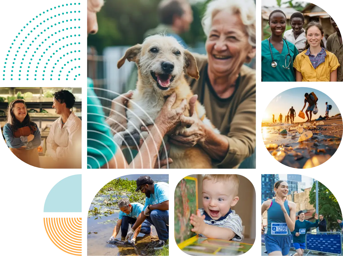 Nonprofit website impact collage